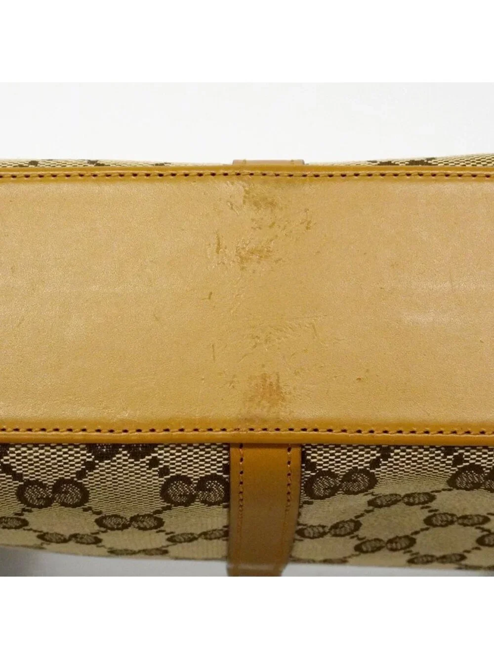 Gucci Handbag GG Canvas Jackie 002 Beige Brown Gold